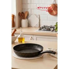 EVREN MUTFAK 20 cm Gold Stone Ezme Seri Tava, Non-Stick Kızartma Tavası (Bakalit Kulplu)