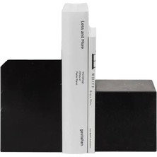 Miarik Design Siyah Mermer Kitap Tutucu Ikili