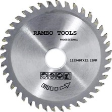 Badem10 Rambo 115 mm 40 Diş Spiral Ahşap Kesme Testeresi Pürüzsüz Kesimler İçin