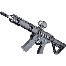 Emg F1 Udr-15 Sıyah/mavı Skeletonized Ar-15 Esilveredge C7M M-Lok Handguard Airsoft Aeg Tüfek (Emg-Sc-Bbl-3)
