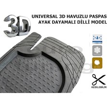 Şimşek Universal 3D Havuzlu Oto Paspas 5 Parça Siyah Renk Aşınmaya Dayanıklı PU+PVC Malzeme