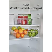 Alvera Collection 3 Lü Buzdolabı Organizeri & Buzdolabı Düzenleyici 4,5 Lt