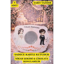 Emtory Gift 5 Adet - Nikah Hatırası Özel Hediye Kutusu - Nikah Şekeri Kutusu - Çikolata Kutusu - Nikah Hediyesi