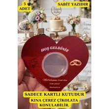 Emtory Gift 5 Adet Kalpli Kutu| Kına Hediyesi - Çerez Kutusu Şeker Kutusu Söz Hediyesi - Nişan Hediye