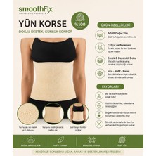 Smoothfix Yün Bel Korsesi Bel Fıtığı Destekleyici Ortopedik Sıcak Tutucu Bel Ağrısı Korsesi