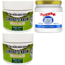Lidyada Süper Çörek Otu Kremi 2x 100 ml - Snow Kitten Menthol Balm 50 ml
