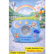 Emtory Gift 5 Adet | Mavi Ayıcıklı Bonibonlu Hediye Kutusu - Mevlit Hediye - Sünnet Ikram & Hoşgeldin Bebek