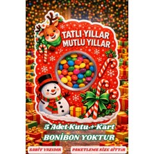 Emtory Home 5 Adet Tatlı Yıllar Mutlu Yıllar Kutusu Yılbaşı Hediyesi - Özel Tasarım - Sömestr Şeker Kutusu