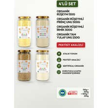 Soul Kitchen Organik Ürünler Organik Rüşeym 150 g, Tam Yulaf Unu 250 g Cam, Rüşeymli Pirinç Unu 300 g, Rüşeymli İrmik 300 g Ek Gıda Seti