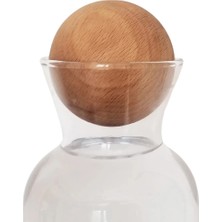 Herdemyesil Masif Ahşap Küre Karaf Şişe Kapağı - 7 cm