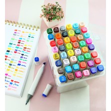 Giftmoda Bam Çift Taraflı 48'lı Marker Kalem Seti – Taşıma Kutulu