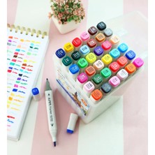 Giftmoda Bam Çift Taraflı 36'lı Marker Kalem Seti – Taşıma Kutulu