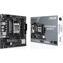 Asus Prıme A620M-E Amd A620 Am5 Ddr5 6400 Dp HDMI VGA M2 Usb3.2 Aura Rgb Matx, Anakart Outlet