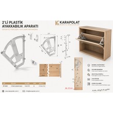 Karapolat Plastik Ayakkabılık Aparatı 2'li Set Beyaz Ayakkabılık Bağlantı Aparatı