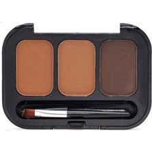 3b Trend Rose Perfect Brows 3'lü Kaş Farı Paleti No:1- 24 Saat Kalıcı Fırçalı Kaş Şekillendirme Seti