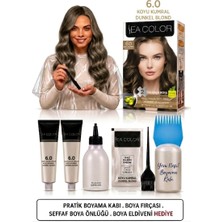 Sea Color Set Saç Boyası 6.0 Koyu Kumral 2 Li +Pratik Boya Kabı