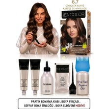 Sea Color Set Saç Boyası 6.7 Çikolata Kahve 2 Li +Pratik Boya Kabı