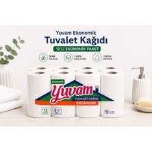 Yuvam Tuvalet Kağıdı 12'li Ekonomik Paket Yüksek Emicilik