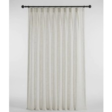 Leo Boutique Curtain Keten Amerikan Pile Tül Perde Ütü Istemez Keten Sık Pile Keten Tül Perde