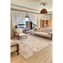 Halımax Crea Halı Panama PN02K Anadolu Motifli Krem Vintage Salon Mutfak Koridor Halısı Etnik Yolluk