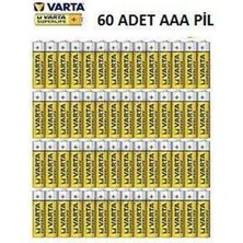 Varta Superlife AAA 60 Adet Çinko Karbon Piller 1.5 V Düşük Enerji Cihazları İçin Güçlü Performans