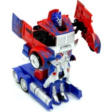 Gepettoys Optimus Prime 15 cm Tek Düğmeyle Robota Dönüşebilen Çek Bırak Araba Robotlar Temalı Hediyelik