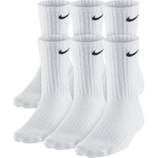 Nike 6'lı Beyaz Çorap Seti M Beden Pamuklu Rahatlık ve Destek Sunan Özellikler SX5171100