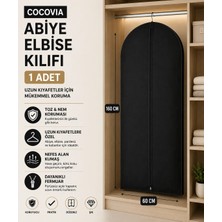 Cocovia Abiye Elbise Kılıfı Fermuarlı Elbise Kılıfı Gamboç 60 x 160 Siyah ( 1 Adet )