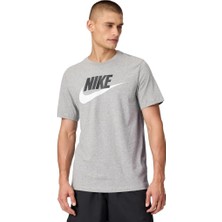 Nike M Nsw Tee Icon Ft Pamuklu Erkek Gri Spor Tişört