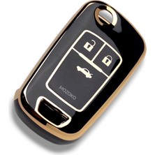 MOZOKO Opel Astra J Insignia Corsa D Vectra C Mokka Adam Uyumlu Anahtar Kumanda Koruma Kılıfı Siyah Gold