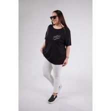 Roxxlen Kadın Büyük Beden Cep Taşlı Bluz