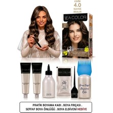 Sea Color Set Saç Boyası 4.0 Kahve 2 Li +Pratik Boya Kabı