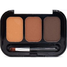 3b Trend Rose Perfect Brows 3'lü Kaş Farı Paleti No:2- 24 Saat Kalıcı Fırçalı Kaş Şekillendirme Seti