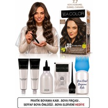 Sea Color Set Saç Boyası 7.7 Koyu Karamel 2 Li+Pratik Boya Kabı