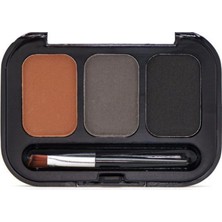3b Trend Rose Perfect Brows 3'lü Kaş Farı Paleti No:3- 24 Saat Kalıcı Fırçalı Kaş Şekillendirme Seti