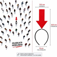 Pileli Store Mey Ithalat® Kırmızı Renk Buradayım Ok Tacı Kaybolmam Işaret Tacı Keçe