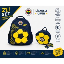 Zümrüt Kırtasiye Fenerbahçe 3D Suni Deri Anaokulu Çantası 26785+ Kalemlik 26787