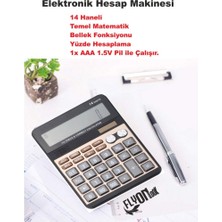 Flyonlook Elektronik Hesap Makinesi 14 Haneli  Temel Matematik Bellek Fonksiyonu  Yüzde Hesaplama Güneş Enerji