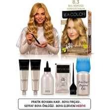 Sea Color Set Saç Boyası 8.3 Bal Köpüğü 2 Li+Pratik Boya Kabı