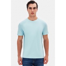 D'S Damat Ds Damat Slim Fit Aqua Bisiklet Yaka %100 Pamuklu Nefes Alabilen T-Shirt