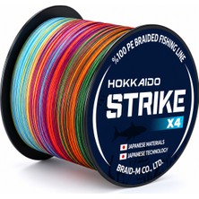 Hokkaido Strike X4-4 KATLI,300 Metre,multicolour,0.24 mm 12 kg Çeker,ip Misina,örgü Misina,ipek Misina