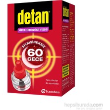 Detan Süper Elektrolikit Yedek 60 Gece Etkili Haşere Kontrolü İçin Güçlü Koruma