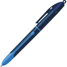 Bic Bıc 4 Colours Smooth Drop Lacivert Gövdeli 4 Renk Tükenmez Kalem