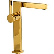 Dellora Sera Uzun Lavabo Bataryası Parlak Altın