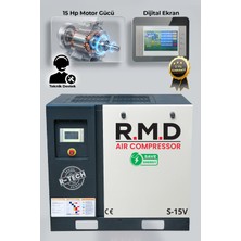 RMD Endüstriyel Ekipmanlar 15 Hp Invertörlü Vidalı Hava Kompresörü (Tek Makine) S-15V