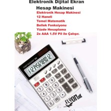 Flyonlook Elektronik Hesap Makinesi 14 Haneli  Temel Matematik Bellek Fonksiyonu  Yüzde Hesaplama Key Torch