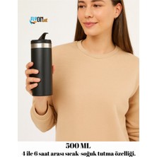 Flyonlook 500 ML Paslanmaz Çelik Termos – Kaliteli Sızdırmaz Sıcak ve Soğuk İçecek İçin Spor, Kamp ve Ofis
