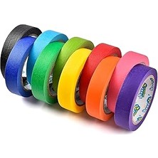 Belirtilmemiş Dispenserli Maskeleme Bandı 10 Rulo Renkli Maker Bandı Içerir 1" x 30 Yard, 300 Toplam Yarda Sanat
