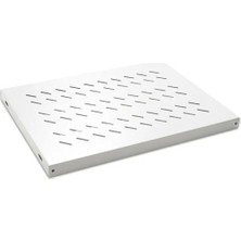 AGER Duvar Tip 19" 1U D250mm için Sabit Beyaz Kabinet Rafı AA-RMR01U25-A-B1