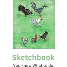Belirtilmemiş Chickens Sketchbook: Sketchbook With Chickens Cover, 120 Blank Pages To Draw On. Ideal For Children